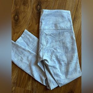 Lululemon leggings-white and grey camouflage